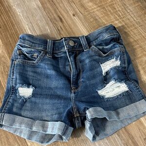 Hollister Blue Distressed Jean Shorts